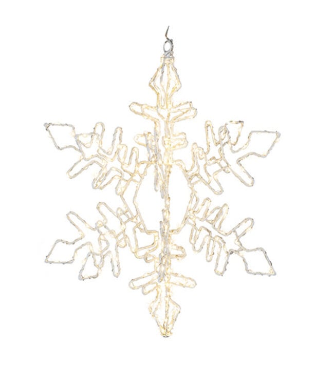 19.5" Hanging Lighted Snowflake