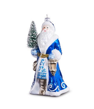 7" Santa with Tree Ornament