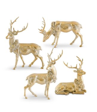 Antique Gold Resin Deer