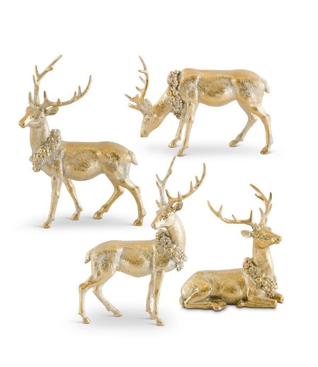 Antique Gold Resin Deer