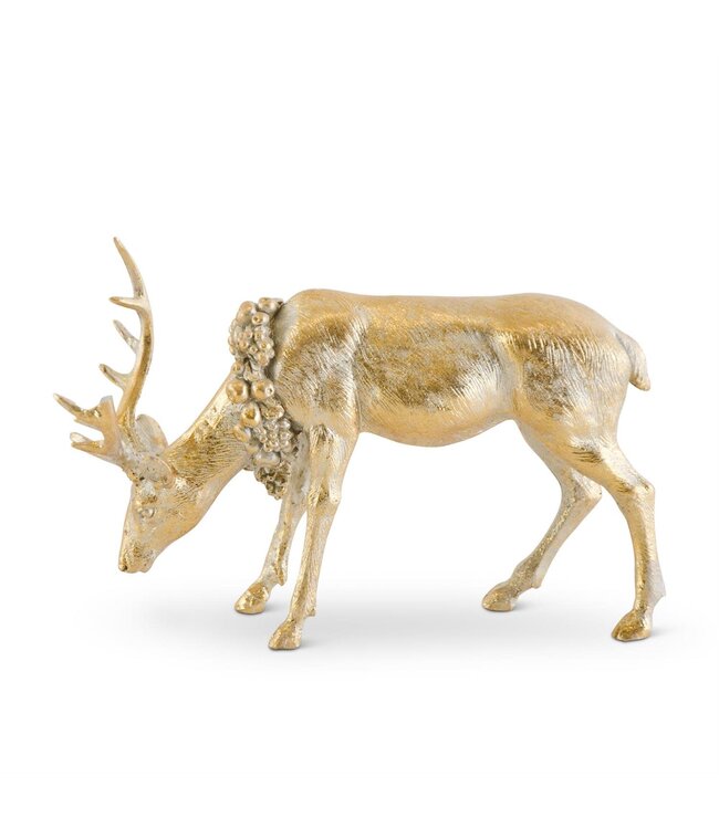 Antique Gold Resin Deer