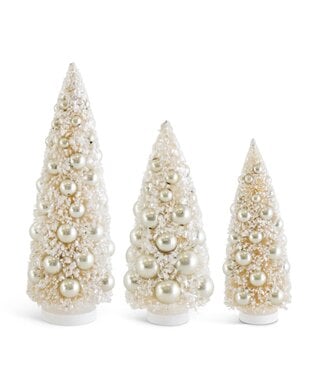 Brush Trees with Champagne Ornaments