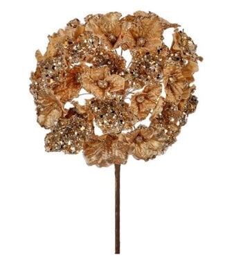 24" Crystal Encrusted Hydragnea Stem