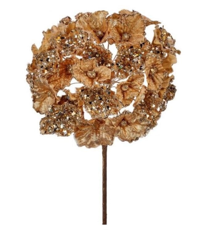 24" Crystal Encrusted Hydragnea Stem