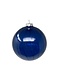 5” Glass  Clear Stripe Ball Ornament