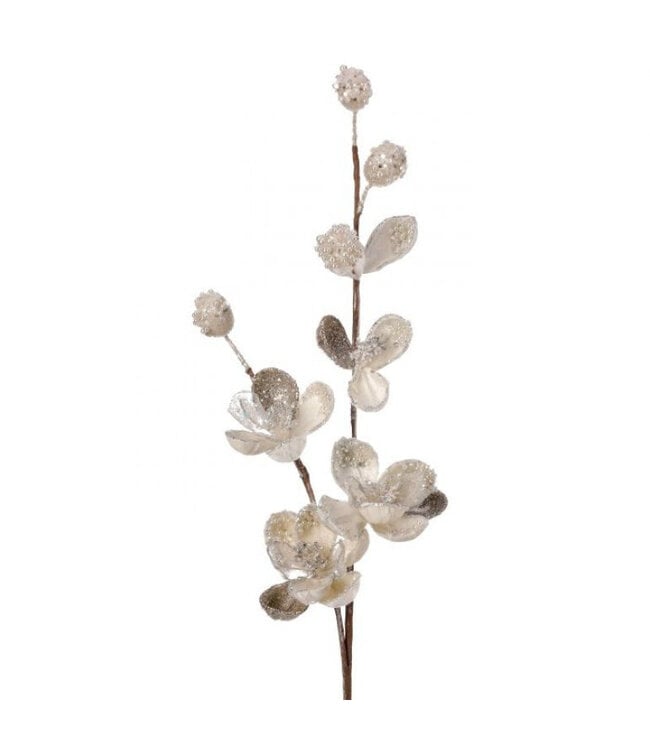 35" Crystal Encrusted Magnolia Stem