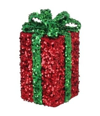 10” Sequin Gift Box With Bow