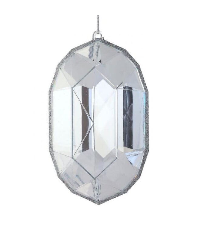 6.5” Acrylic Oval Precious Gem Ornament