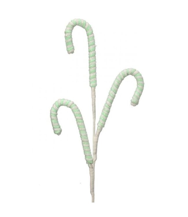 27.5" Frosted Pastel Candy Cane Spray