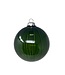 5” Glass  Clear Stripe Ball Ornament