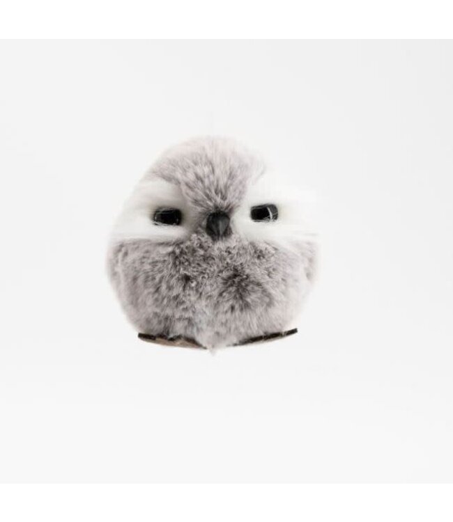 4" Fur Chubby Owl Ornament