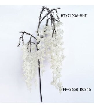 46" Metallic Hanging Iced Branch