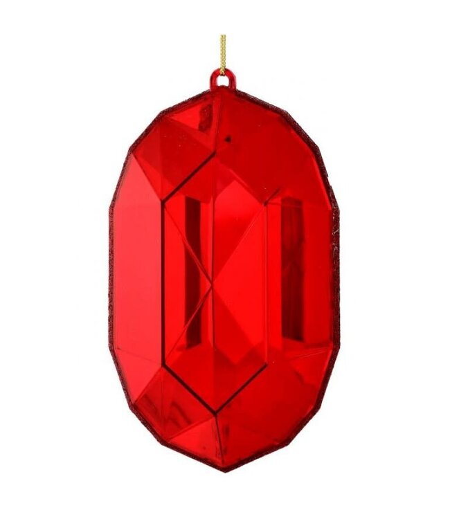 6.5” Acrylic Oval Precious Gem Ornament