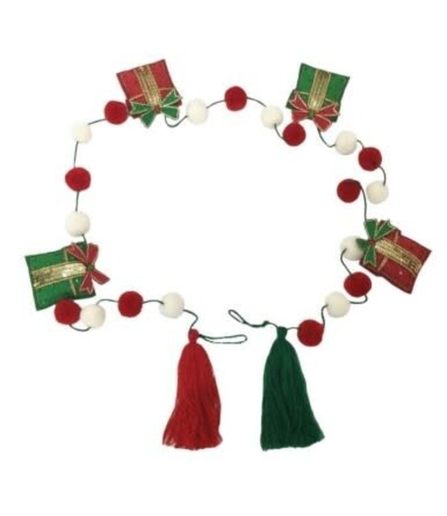 60" Felt With Sequin Glass Bead Package Garland