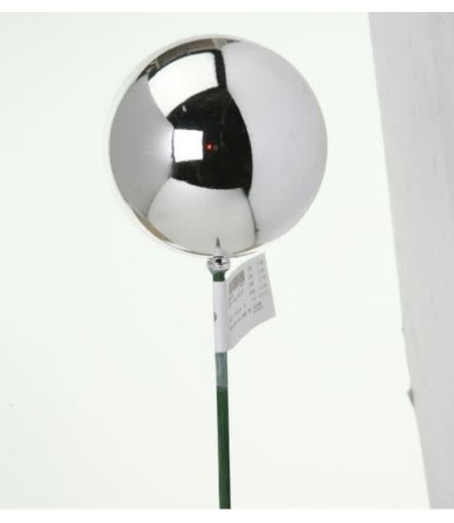 3.25" Vacuum Plate Shiny Ball Ornament Stake