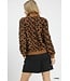Lucia Leopard Print Quarter-Zip Pullover