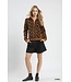 Lucia Leopard Print Quarter-Zip Pullover