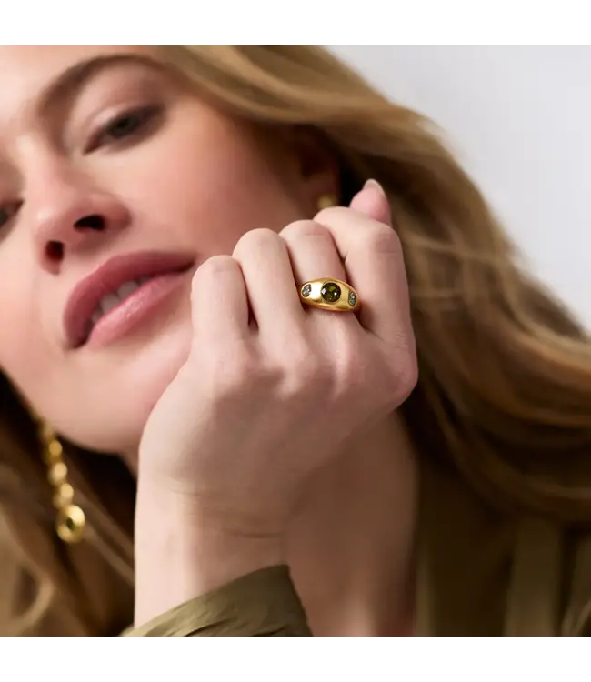 JULIE VOS Rainbow Signet Ring