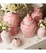Hand-Painted Pink Chinoiserie Covered Jars - Ceramic