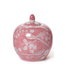 Hand-Painted Pink Chinoiserie Covered Jars - Ceramic