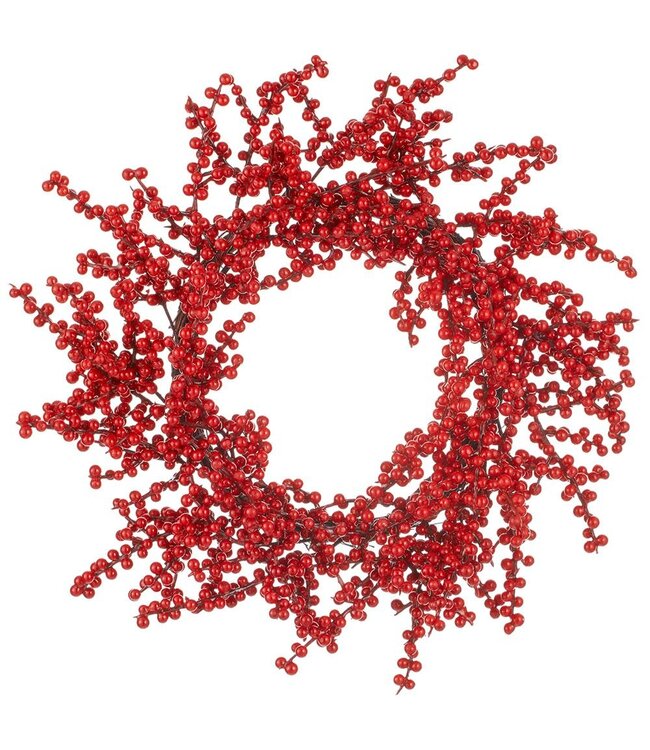 23" Berry Wreath Red Two Tone
