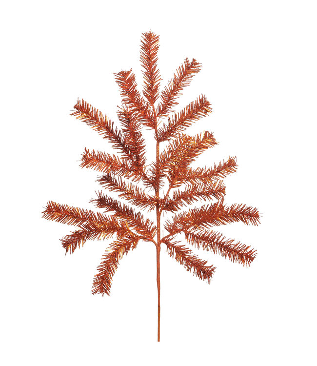 31" Orange Tinsel Spray