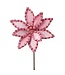 22" Candy with Snowglitter Poinsettia Stem