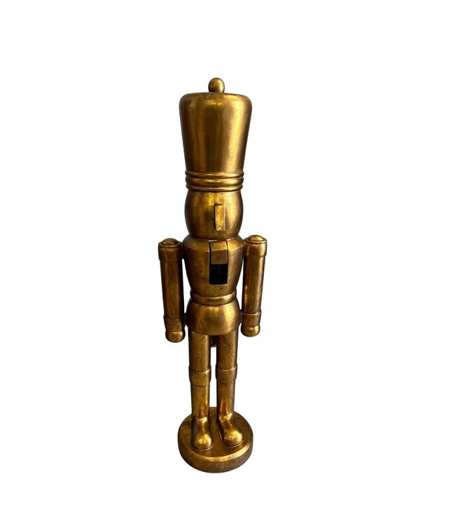55.5 Inch Gold Resin Nutcracker Soldier Statue
