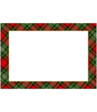 Tartan Red Foil Place Cards