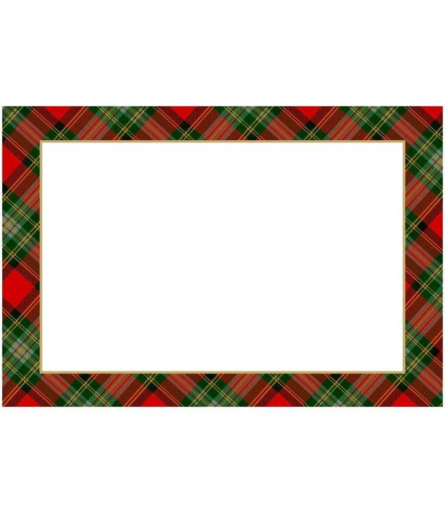 Tartan Red Foil Place Cards