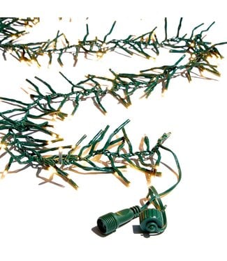 49.5' Connectable Cluster Glnd Green Wire W/1500 White Lights