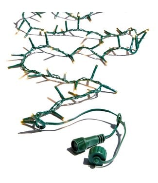 73.8' Connectable Snake Glnd Green Wire W/1000 White Lights