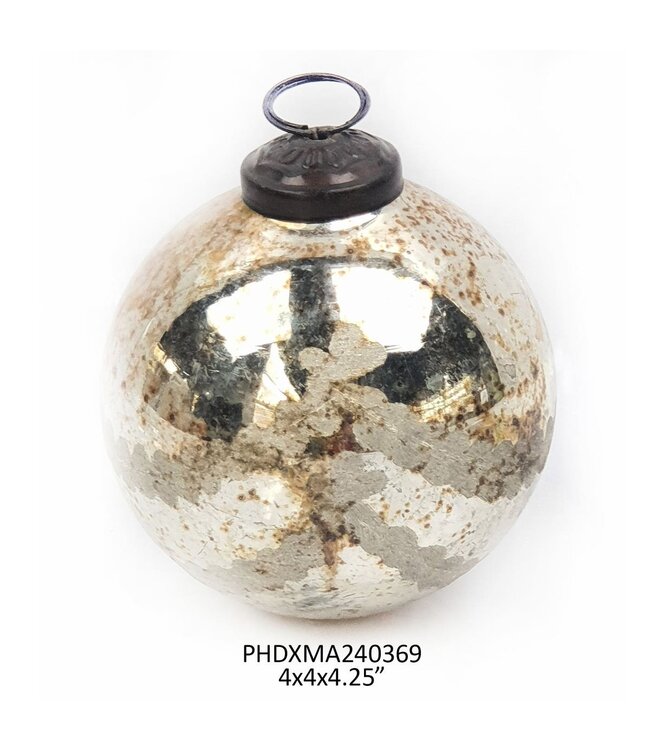 Notre Dame Glass 4" Ball Ornament