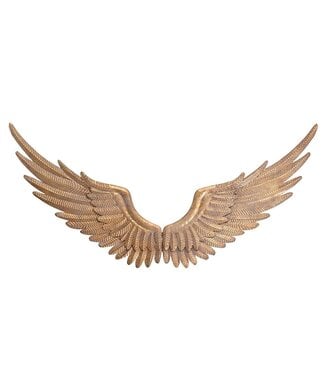 Angel Wing Wall Deco Gold Antique