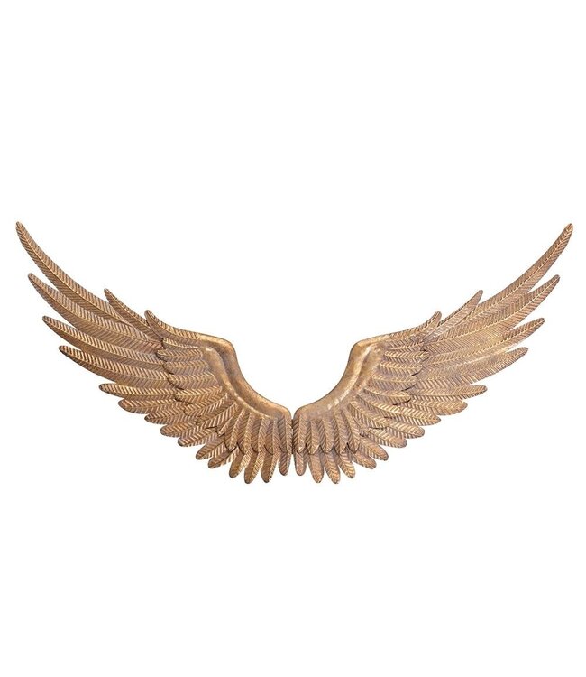 Angel Wing Wall Deco Gold Antique