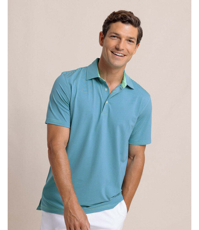 Peter M SS Brrreeze Meadowbrook Stripe Polo