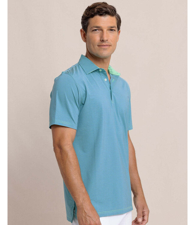 Peter M SS Brrreeze Meadowbrook Stripe Polo