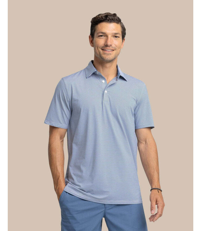 Peter M SS Brrreeze Meadowbrook Stripe Polo