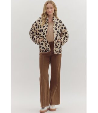 Patricia Leopard Pattern Quilted Jacket