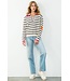 Lydia Collared Striped Knit Sweater