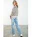 Lydia Collared Striped Knit Sweater