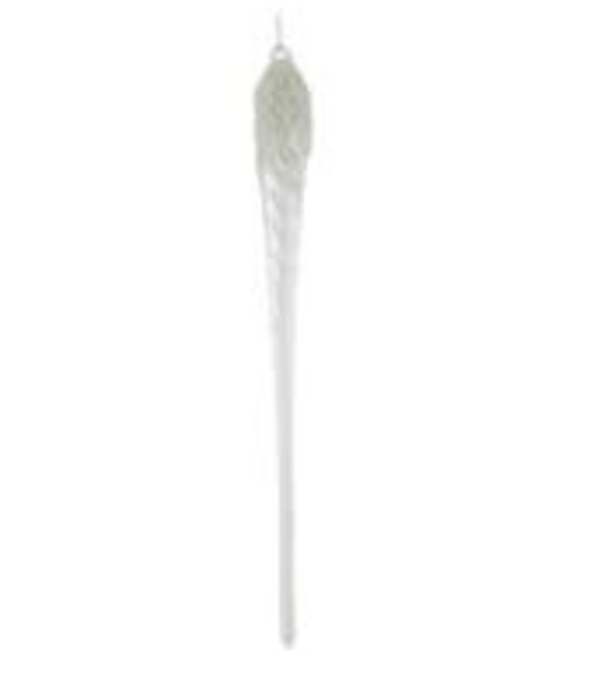 15" Clear Glass Icicle Ornament
