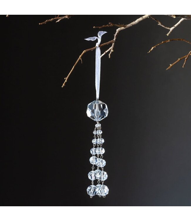 Crystal Tassel Clear Ornament