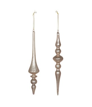 Elongated Mercury Glass Finial Ornament