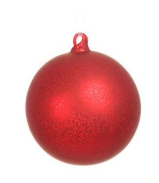 4.75" Glass Ball Ornament - Red