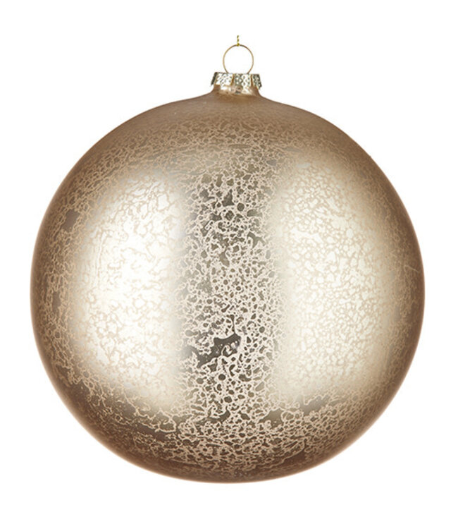 6" Mercury Textured Champagne Ball Ornament
