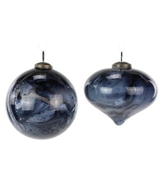 5" Marble Glass Ornament