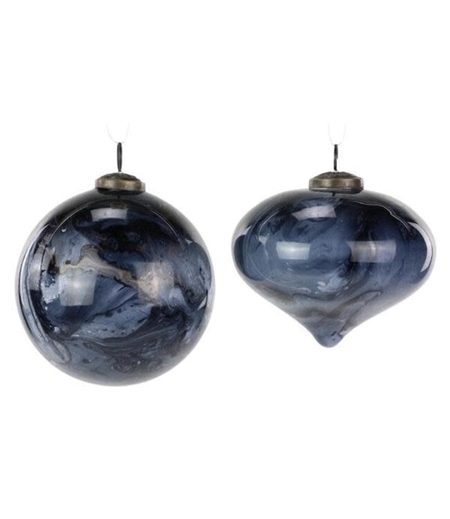 5" Marble Glass Ornament