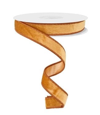 7/8x 10yd Antique Gold Deluxe Velvet/Satin Backing