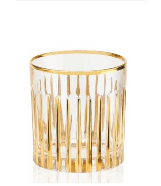 Timeless Whisky Glass 24Kt Gold